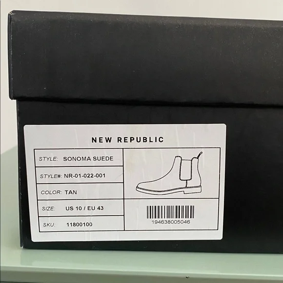 New Republic / NWT Men’s Suede Chelsea Boots / Tan / 10 - Picture 12 of 15